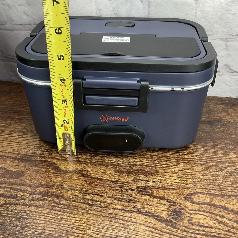 Nifogo electric lunch box Black Blue Portable Food Heater Travel Student Trucker